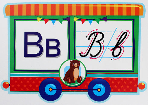 Wir studieren das Alphabet. Ein Satz Demokarten